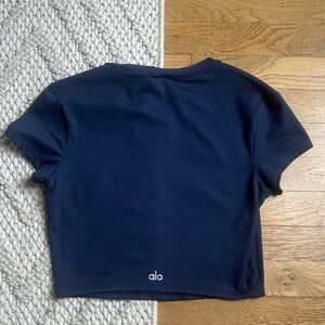 ALO Yoga Navy Blue Crop Top
